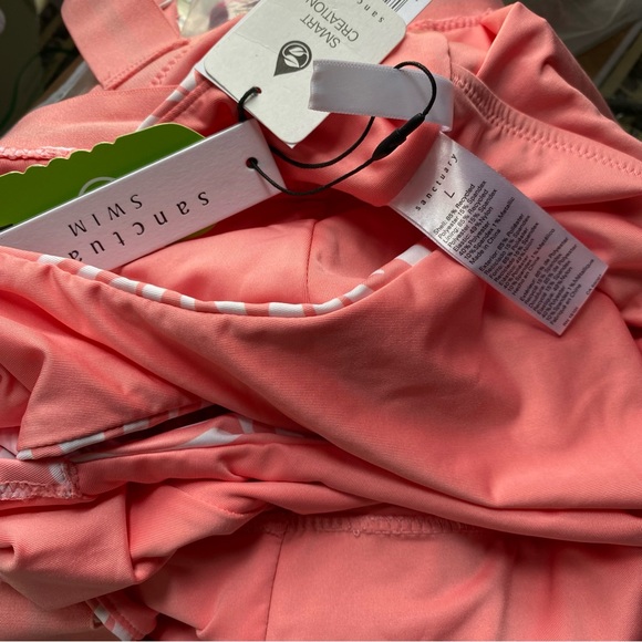 Sanctuary Modern Kitty Cutout One-Piece Bright Peachy animal print size L NEW - Picture 4 of 7